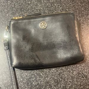 Tory Burch black wristlet